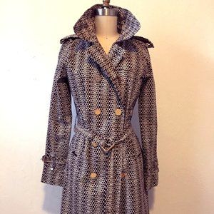 Tory Burch cotton and silk patterned trenchcoat